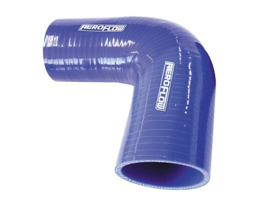 Gloss Blue 90° Silicone Reducer Hose 3″-2.5